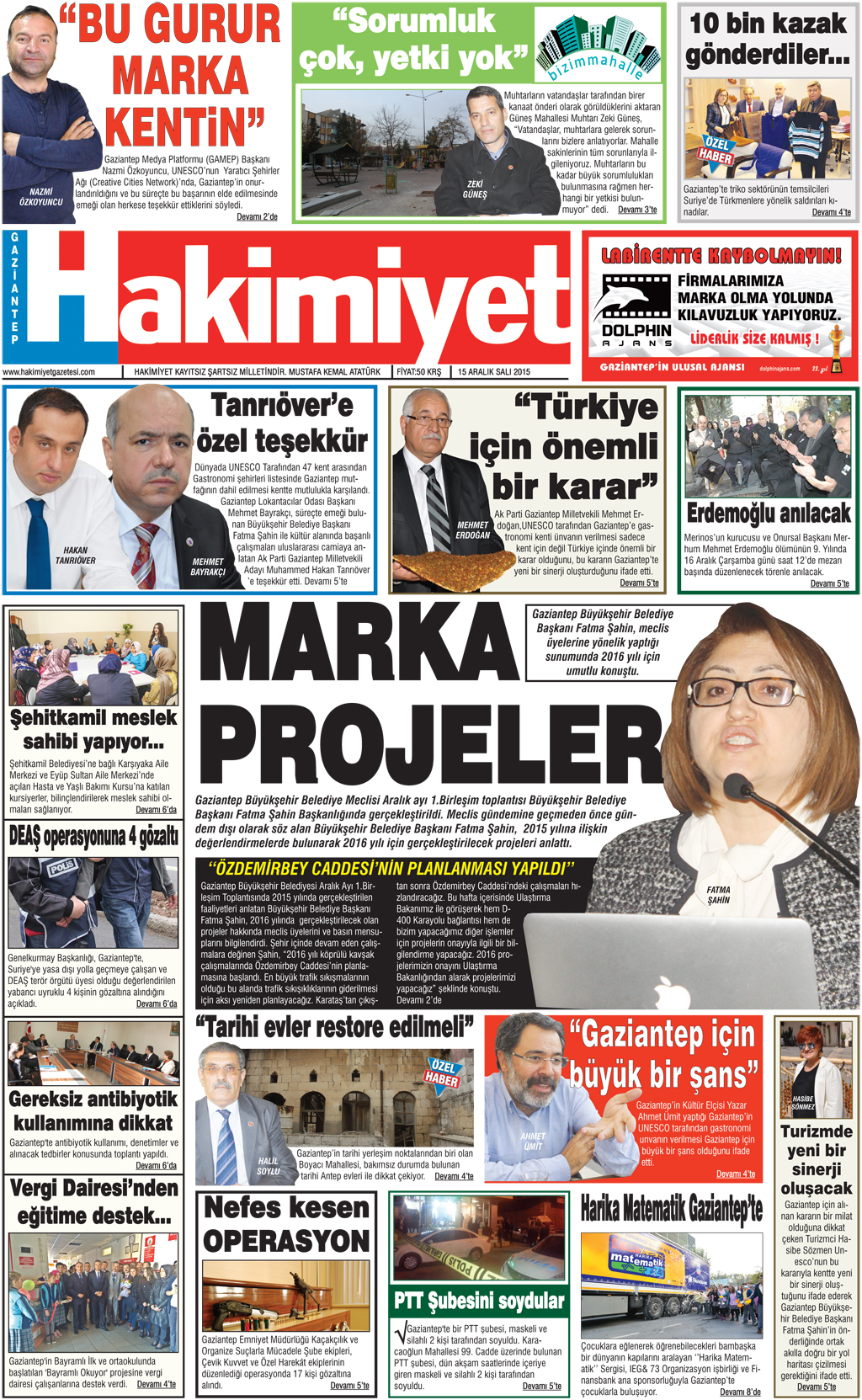 Hakimiyet Gazetesi Daracık Mahallesi'nde