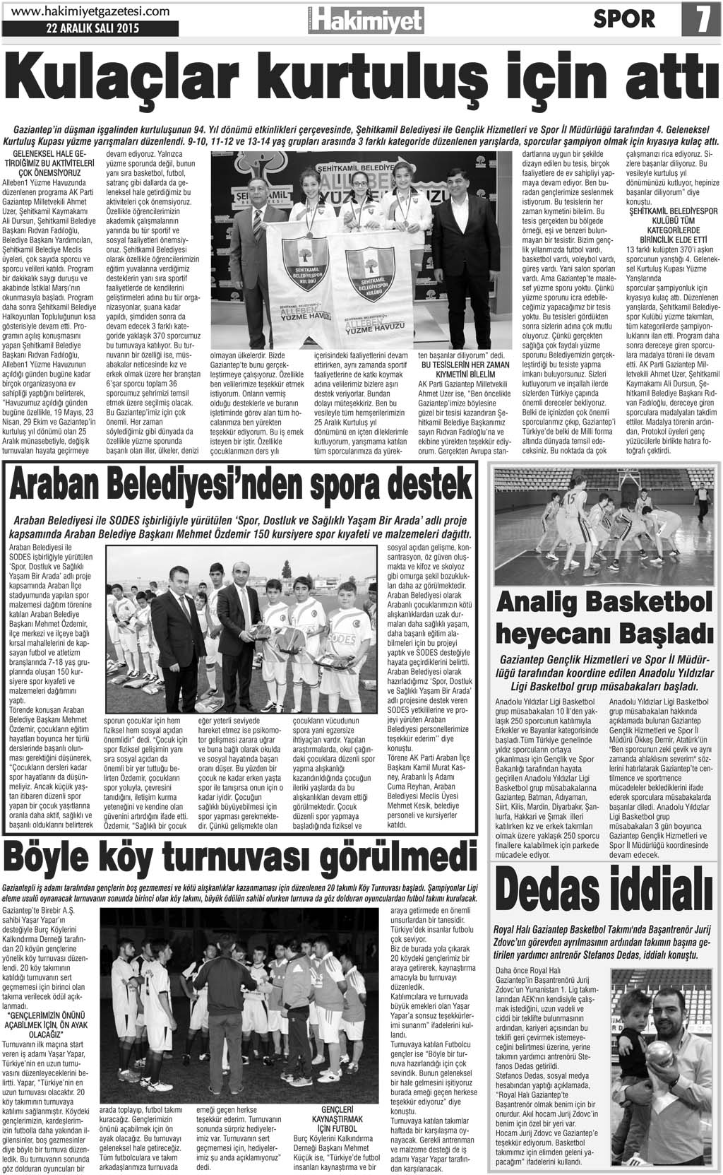 Hakimiyet Gazetesi Kepenek Mahallesi'nde