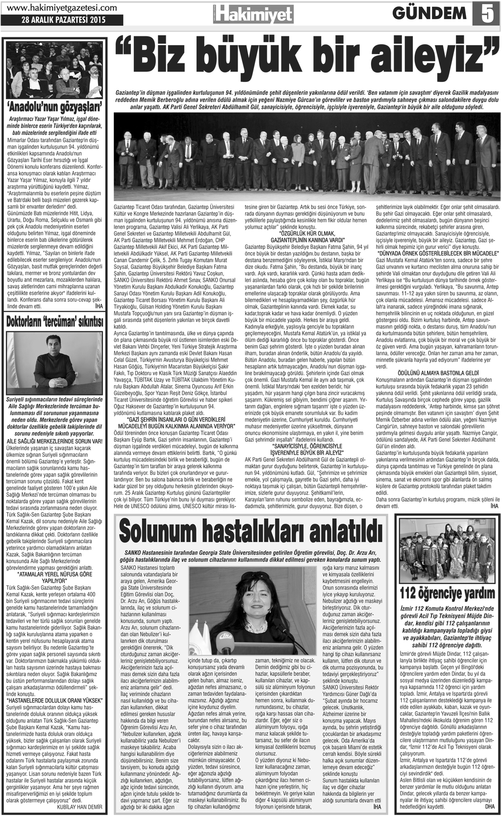 Hakimiyet Gazetesi Güvenevler Mahallesi'nde