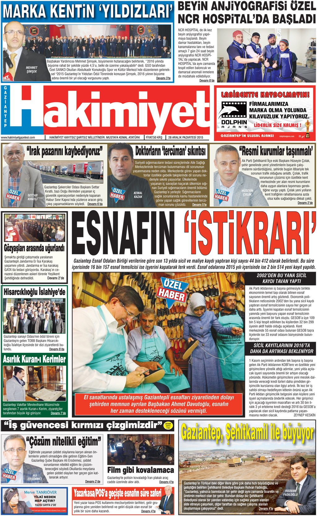 Hakimiyet Gazetesi Güvenevler Mahallesi'nde