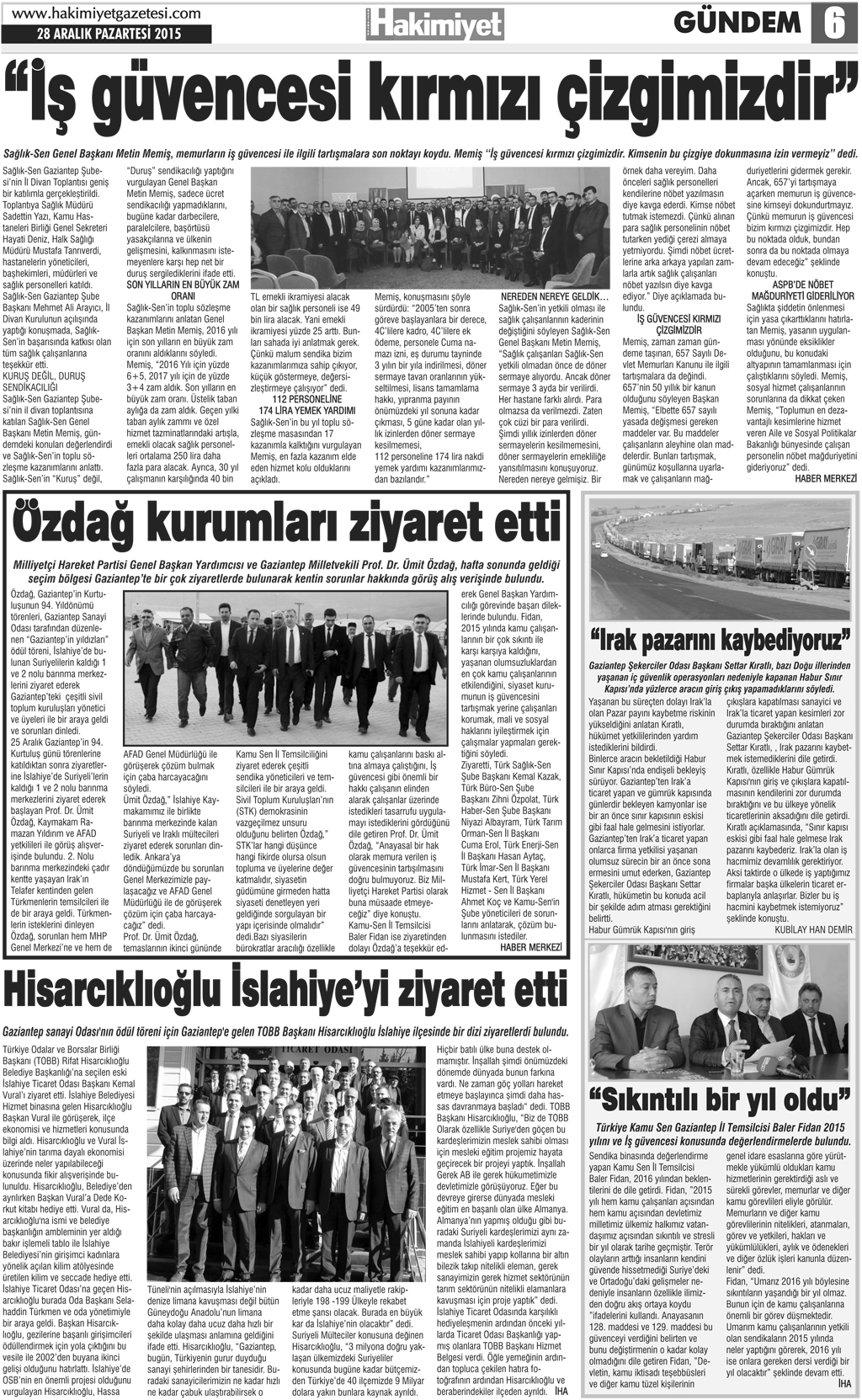 Hakimiyet Gazetesi Güvenevler Mahallesi'nde