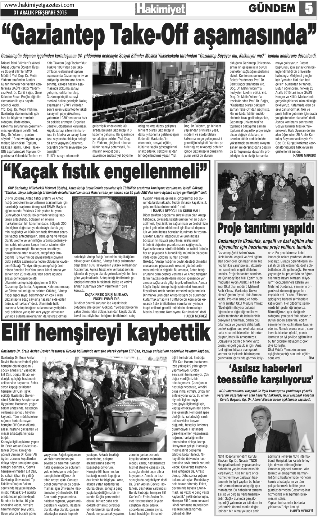 Hakimiyet Gazetesi Aydınbaba Mahallesi'nde