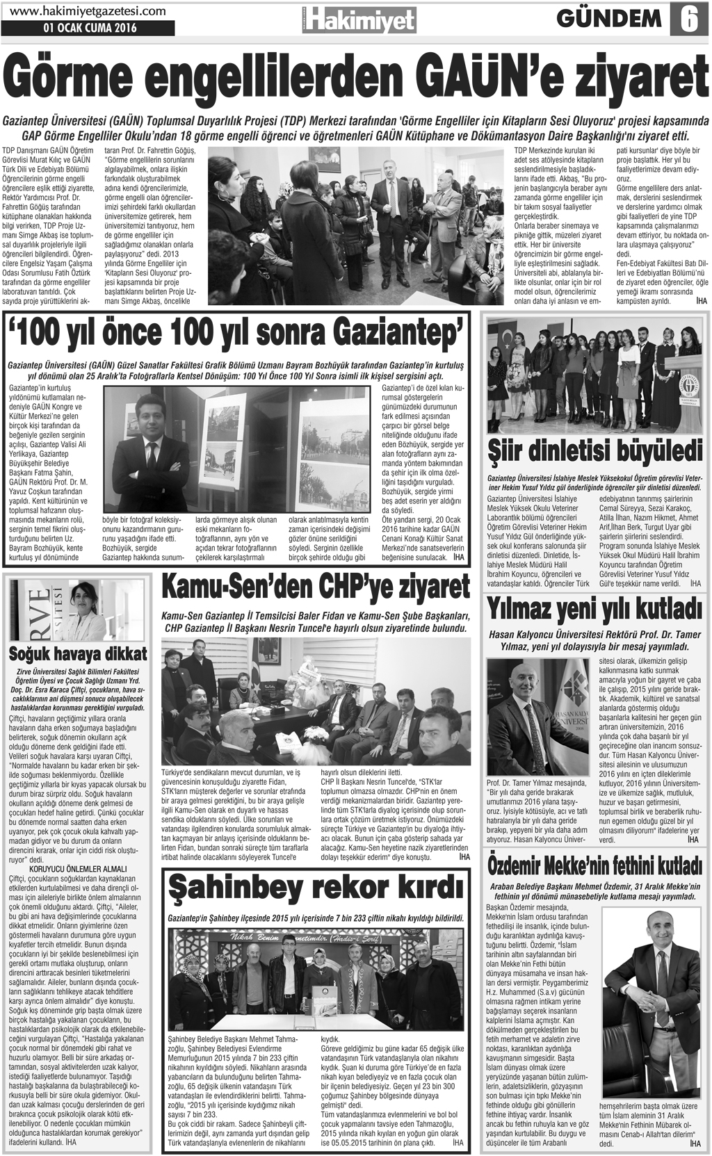 Hakimiyet Gazetesi Gümüştekin Mahallesi'nde