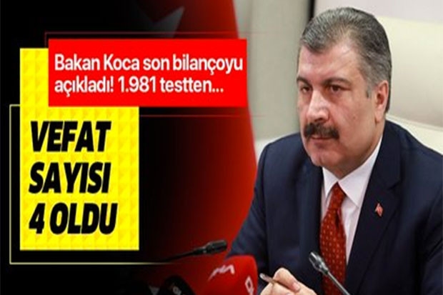 Bakan Koca: “Toplam kaybımız maalesef 4 oldu”