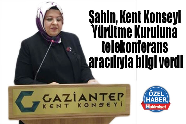 Şahin, Kent Konseyi Yürütme Kuruluna telekonferans aracılıyla bilgi verdi