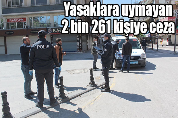 Gaziantep'te yasaklara uymayan 2 bin 261 kişiye ceza