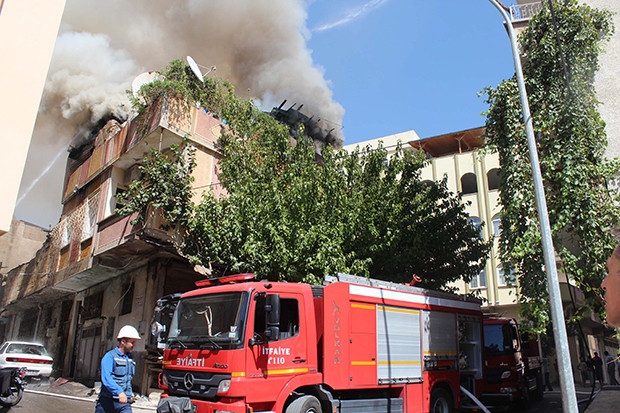 Kilis'te korkutan yangın