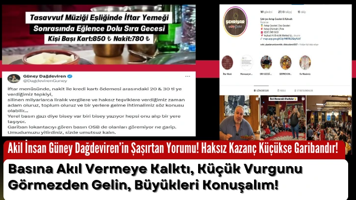 Akil İnsan Güney Dağdeviren’in Şaşırtan Yorumu! Haksız Kazanç Küçükse Garibandır!