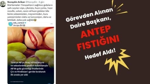 Görevden Alındı, Antep Fıstığını Hedef Aldı!